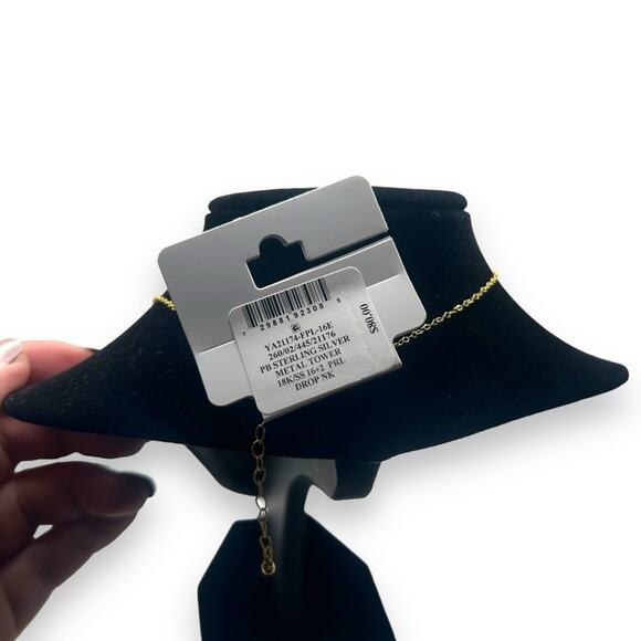 Brand new Macy's Quiet Luxury 18K Gold Pearl Necklace Old Money Aesthetic NWT - Picture 11 of 12